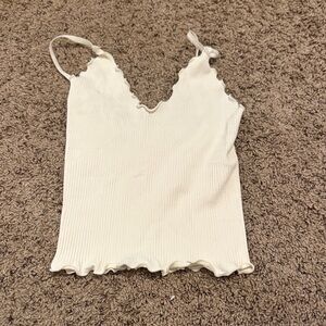 By Together Cream Ribbed Camisole